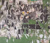 Răzvan Năstase, Burri 4, acrylic, paper,  plastic on canvas