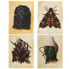 Saddo, The Moth, the Bats, Osiris, Orcus, 2014, acrylic on paper