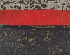 Răzvan Năstase, Burri Z, 2015, paper, plastic and acrylic on canvas