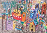 Marga Udrescu, Enjoy the Ride, 2015, marker on paper