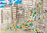 Marga Udrescu, Modernizarea oraşului, 2015, marker on paper