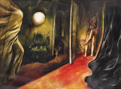 Andrei Gamarț, Anguish III, printing ink on paper