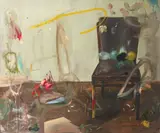 Laurian Popa, Black Balloon, 2014, oil on canvas