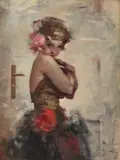 Bertalan Vigh, Cochetărie, ulei pe pânză