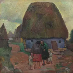 Hans Eder, Viaţa la ţară, 1913, ulei pe pânză