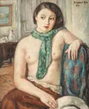 Gheorghe Ionescu Sin, Eşarfa verde, 1931, ulei pe pânză