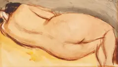 Intimitate by Corneliu Baba, acuarelă pe hârtie, sold Dec 2015