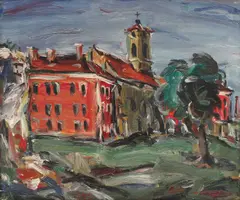 Aurel Diaconescu, Zi ploioasă, 1946, ulei pe carton