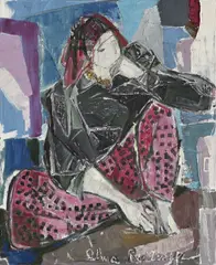 Odaliscă by Alma Redlinger, ulei pe pânză, sold Nov 2015