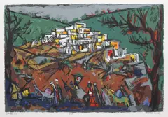 Ein-Hod by Marcel Janco, 1954, cromolitografie, sold Nov 2015