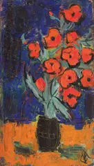 Maci by Ion Vlasiu, ulei pe carton, sold Nov 2015