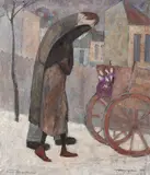 Victor Cupsa, Drumuri de iarnă, 1959, ulei pe pânză