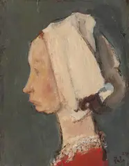 Olandeză by Corneliu Baba, 1975, ulei pe carton, sold Nov 2015