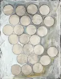 Paul Neagu, Sfere, 1987, acuarelă şi creion pe hârtie