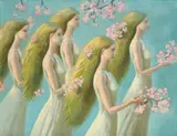 Flori de măr by Sabin Bălașa, 1988, ulei pe pânză, sold Oct 2015