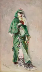 Theodor Aman, Dominoul verde, 1882-1883, ulei pe lemn