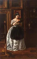 Theodor Aman, La şevalet, ulei pe lemn