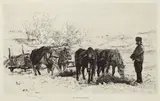 Chirigiu by Theodor Aman, 1875, acvaforte şi gravură cu acul, sold Sep 2015