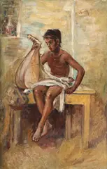 Theodor Aman, Micul cobzar, ulei pe lemn