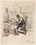 Theodor Aman, Expertul în artă, 1875, gravură cu acul