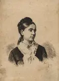 Ana Aman by Theodor Aman, 1879, acvaforte şi gravură cu acul, sold Sep 2015