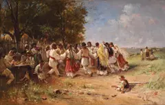 Theodor Aman, Hora de la Aninoasa, 1887, ulei pe lemn