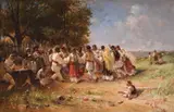 Theodor Aman, Hora de la Aninoasa, 1887, ulei pe lemn