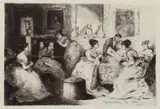 Theodor Aman, Serată, 1874, gravură cu acul