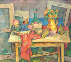 Interior de atelier by Spiru Chintilă, ulei pe carton, offered Mar 2015