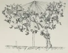 Visul muzicantului by Vasile Celmare, litografie, offered Nov 2011