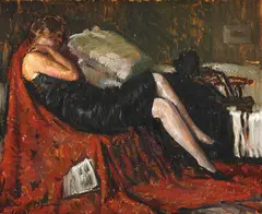 Leon Biju, Intimitate I, ulei pe carton