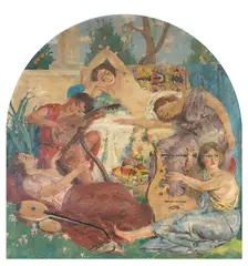 Nicolae Enea, Alegoria muzicii, ulei pe pânză,