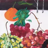 Malle Leis, Maastik puuviljadega II, 1997, Õli, lõuend