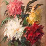 Reinhold Wilhelm von Möller, Lilled, 1900 - 1910ndad, Õli, papp