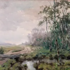 Boris Ottenberg, Maastik, 1944, Õli, lõuend papil