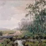 Boris Ottenberg, Maastik, 1944, Õli, lõuend papil