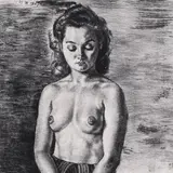 Eduard Wiiralt, Poolakt (Astrid), 1943, Kuivnõel