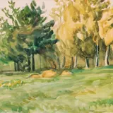 Paul Burman, Metsaserv, 1920ndad, Akvarell