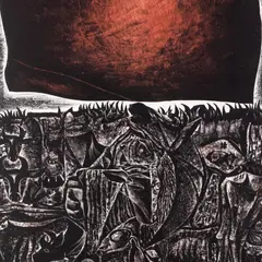 Jüri Palm, Tarandikus, 1966, Litograafia