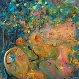 Kristjan Juusu, Renoir'i aed, 2025 - 2026, Õli, lõuend