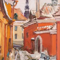 Valerian Loik, Vana Tallinn, Toompea, 1980, Õli, lõuend