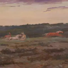 Johannes Võerahansu, Tormavad hobused, 1957, Õli, vineer