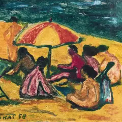 Valdur Ohakas, Rannas, 1958, Monotüüpia
