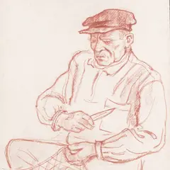 Olav Maran, Võrguparandaja Jaagurahult, 1958, Sangviin, paber