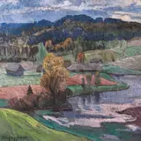 Kalju Nagel, Arula mäed (Vihma eel), 1969 - 1970, Õli, lõuend