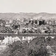 Illimar Paul, Linnamaastik VII (Hiroshima), 1978 - 1979, Tušš, paber