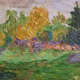 August Pulst, Maastik, 1915, Õli, lõuend vineeril