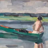 Karl Pärsimägi, Võru järvel, 1930ndad, Õli, paber papil