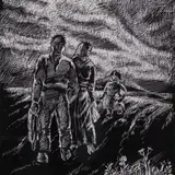 Olga Terri, Isa ja ema lapsega, 1940ndad, Tušš, paber