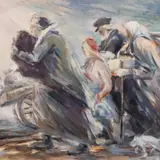 Felix Randel, Põgenikud, 1943, Õli, paber